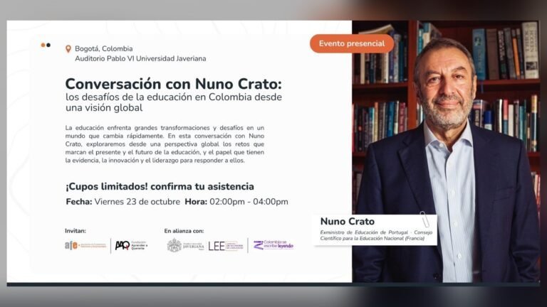 Portada: Conversación con Nuno Crato, 23 de octubre, Universidad Javeriana, Bogotá